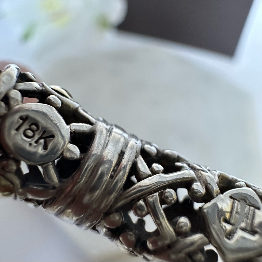 John Hardy Sterling Silver And 18k Gold Dot Collection Bracelet. - Picture 5 of 7